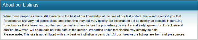 About our Listings